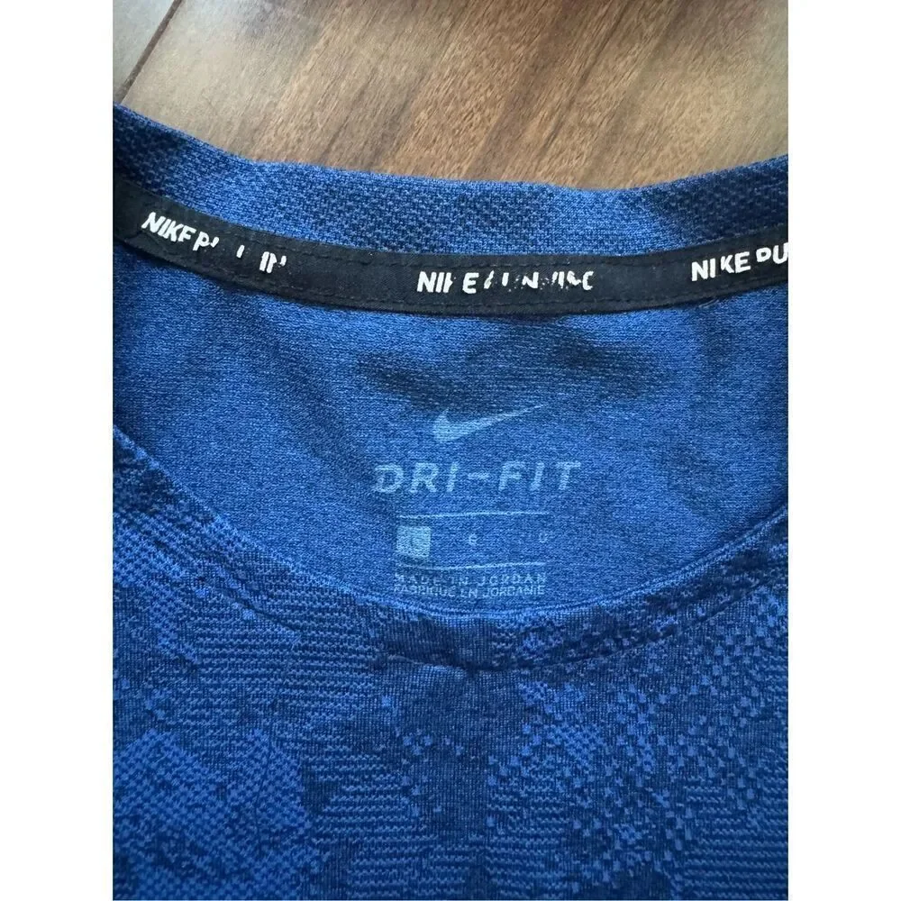 Nike L royal blue athletic dry fit tee